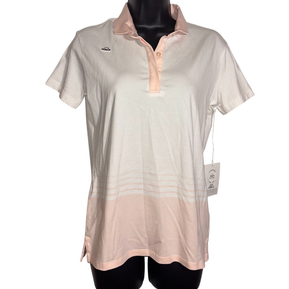 Radmor Women’s Golf Polo Shirt Soft Pima Cotton Ombre Pale Pink Women’s Medium